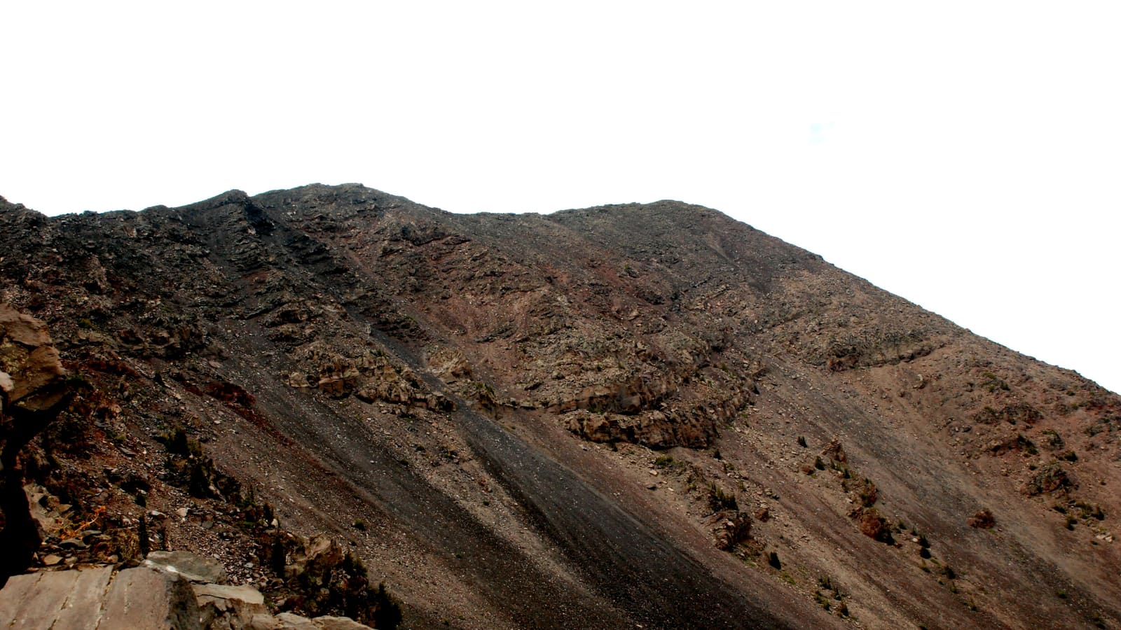 Humphreys Peak seen from the saddle on the summit trail in the San Francisco Peaks