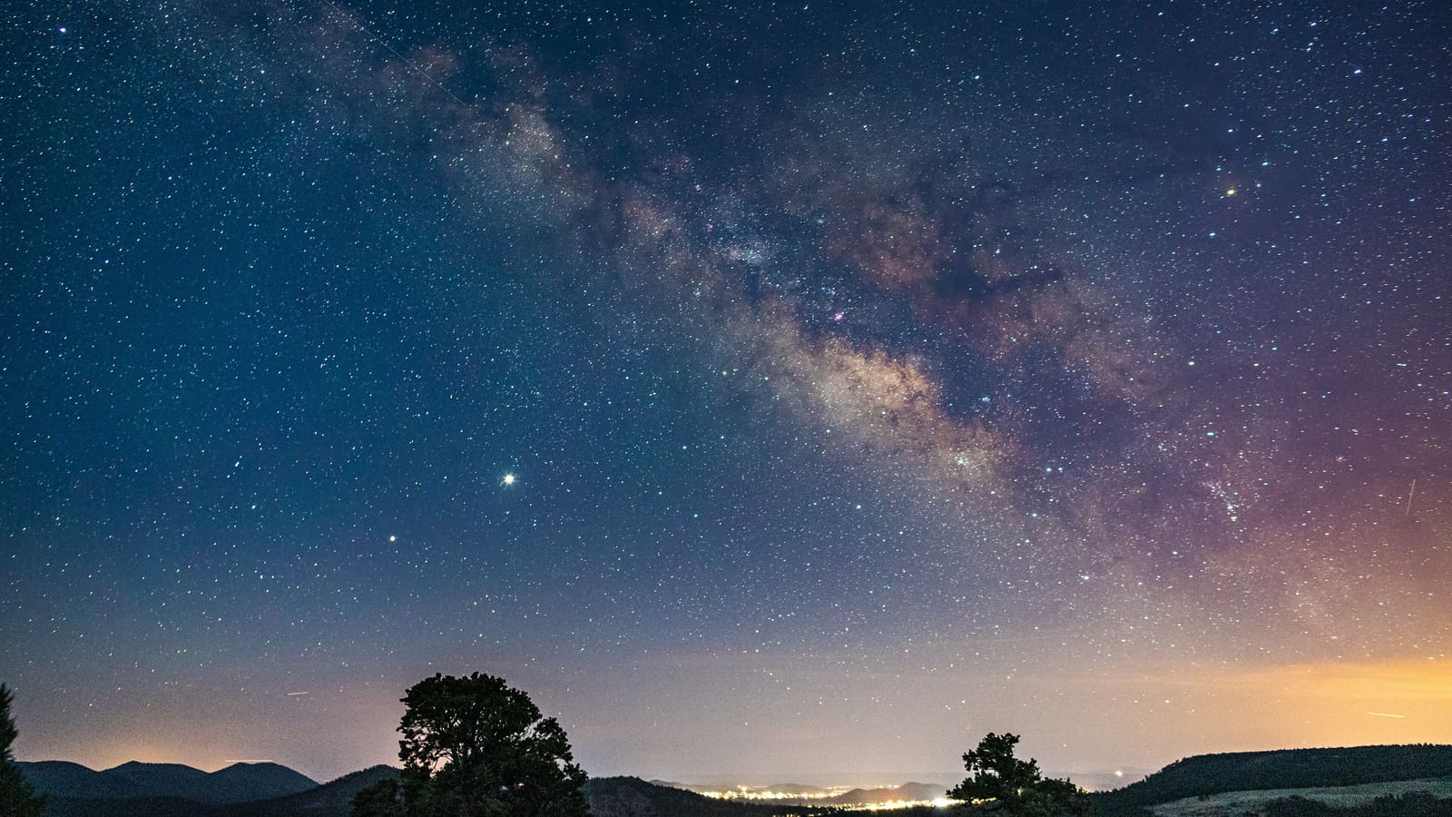 The Milky Way over a cinder hill near the San Francisco Peaks outside Flagstaff