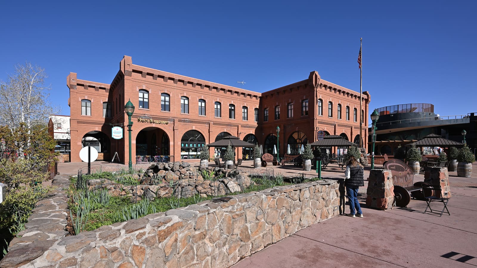 Heritage Square, the public plaza on West Aspen Avenue in downtown Flagstaff