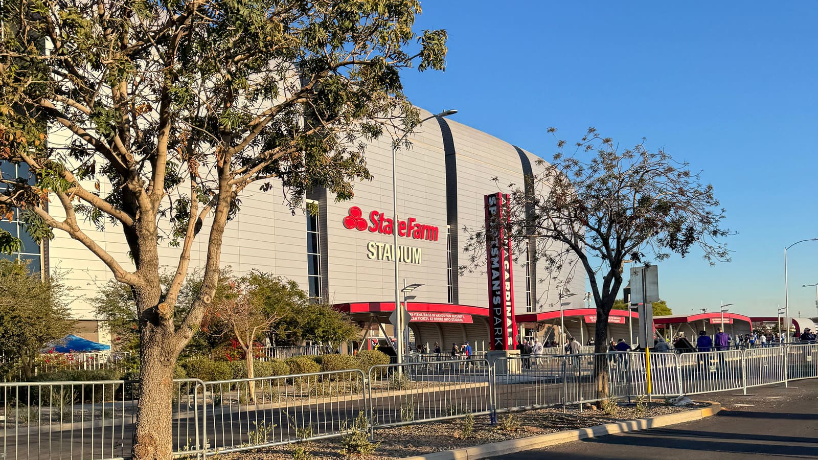 State Farm Stadium, a well-known landmark in Glendale, Arizona.