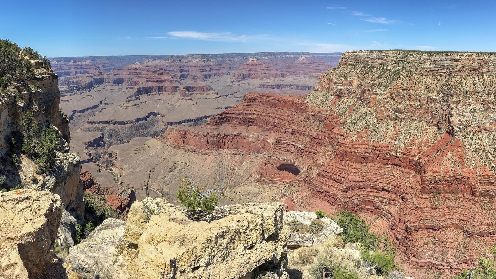 The paved, wheelchair-accessible Greenway Trail at Monument Creek Vista on the Grand Canyon's South Rim