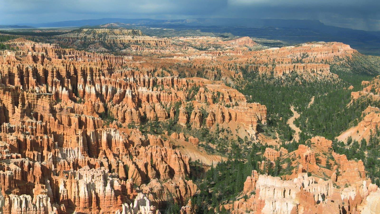 The hoodoos of the Bryce Canyon amphitheater in Utah