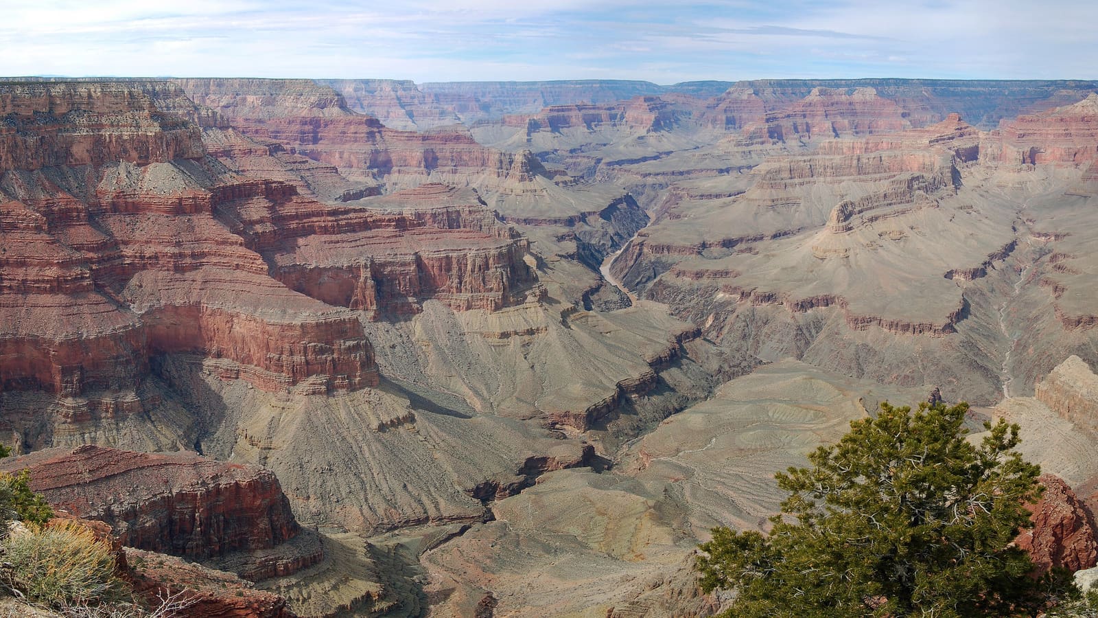The Grand Canyon from Pima Point on Hermit Road, where the Colorado River can be heard below