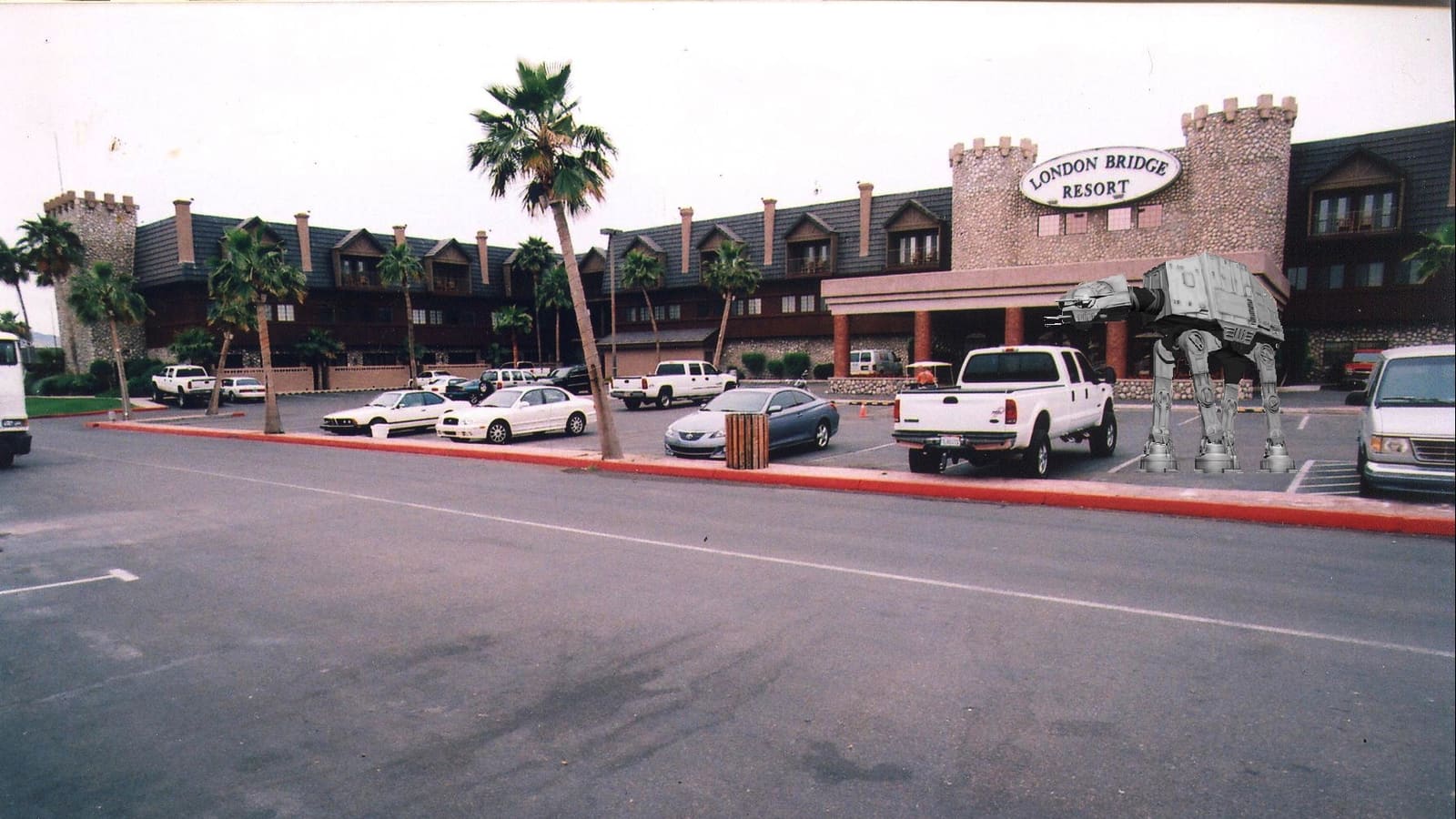 A street-level view of Lake Havasu City, Arizona