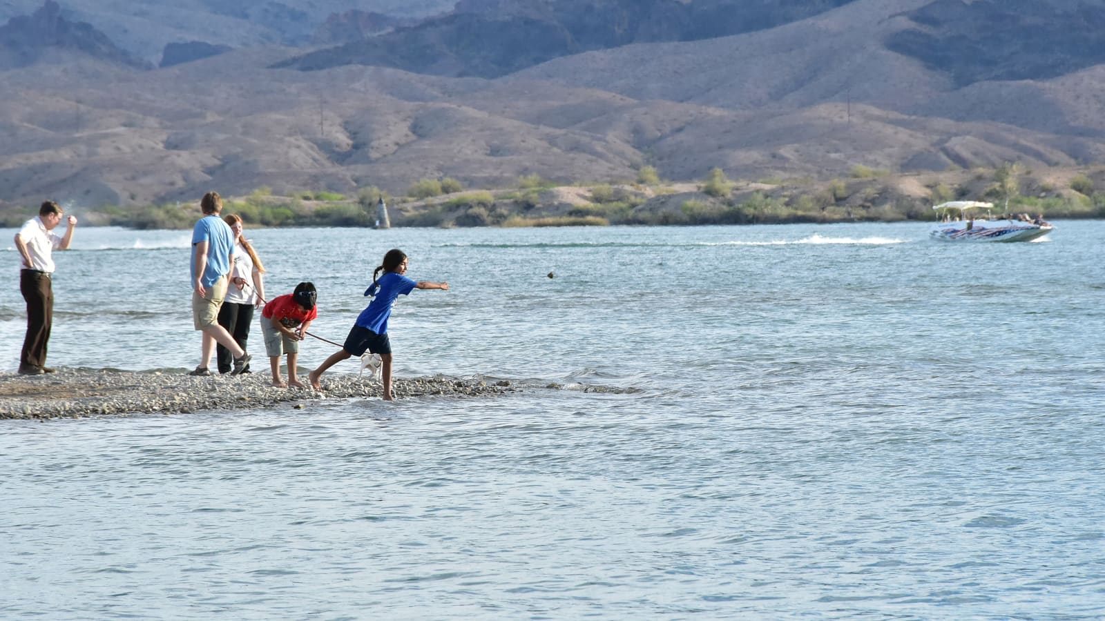 Open water and shoreline at Lake Havasu, Arizona