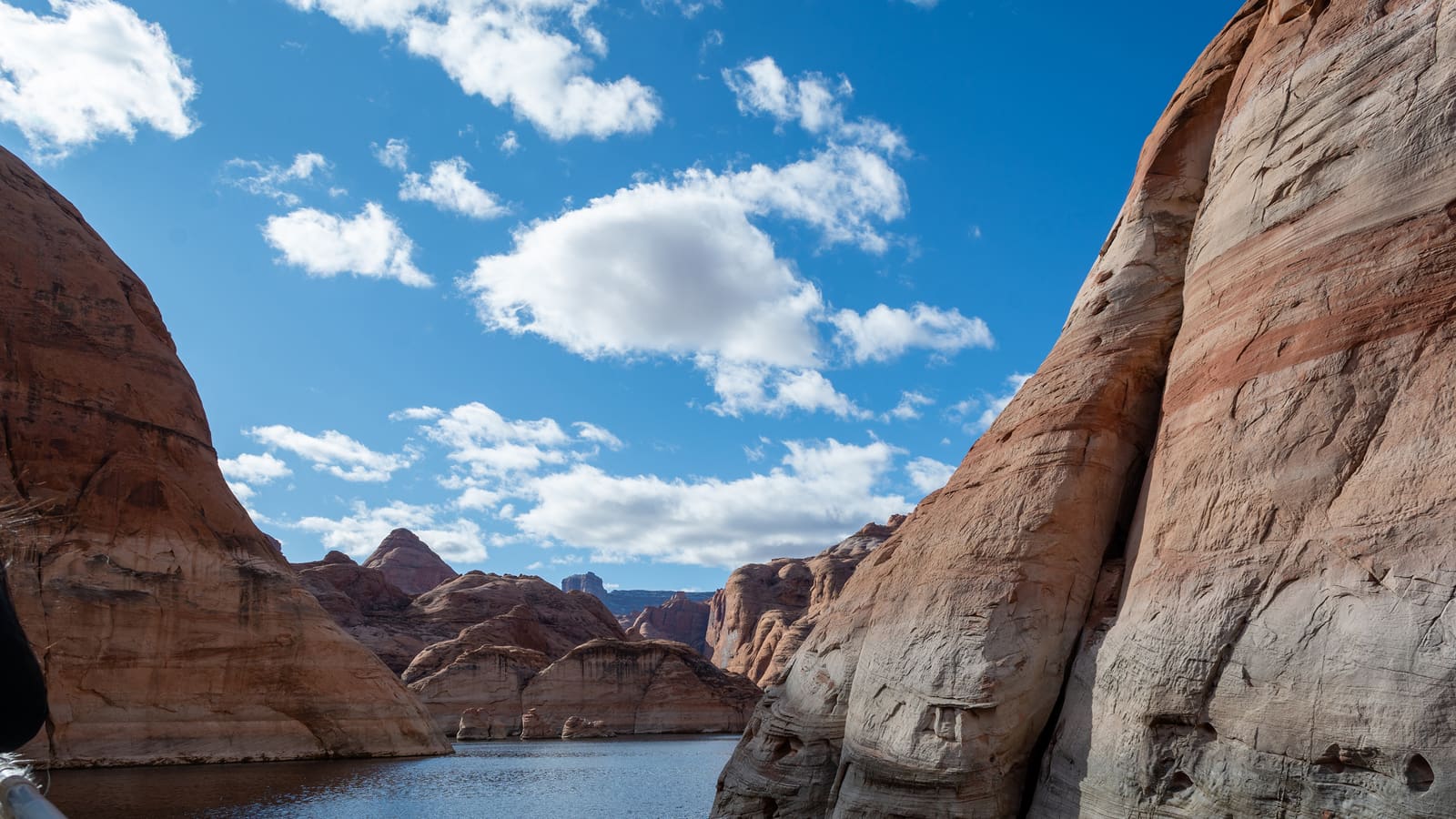 The sandstone span of Rainbow Bridge National Monument above its canyon floor near Lake Powell