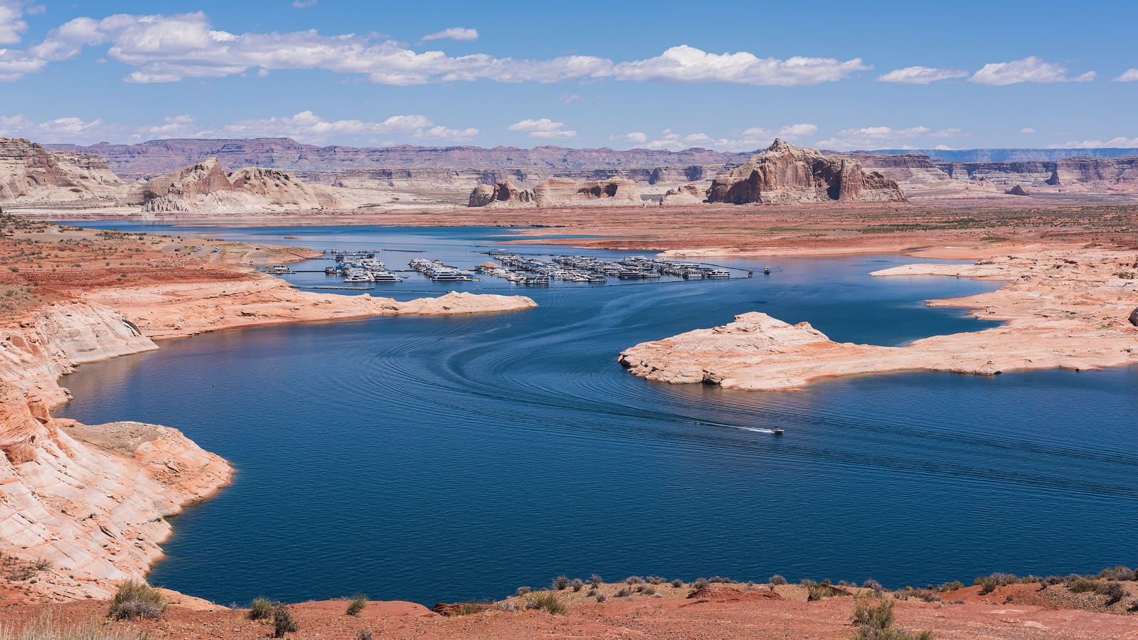 Lake Powell seen from the Wahweap Overlook near Page, Arizona