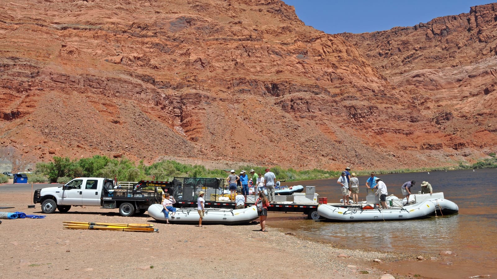 The Colorado River boat launch at Lees Ferry near Page, Arizona