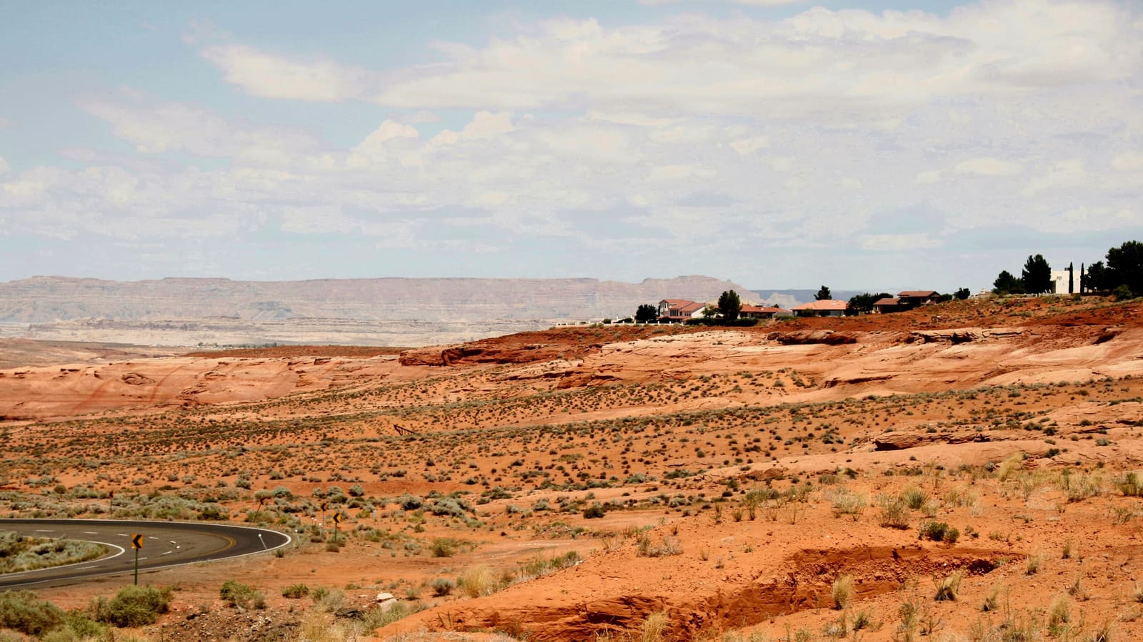 View of the town of Page, Arizona, on Manson Mesa above Lake Powell.