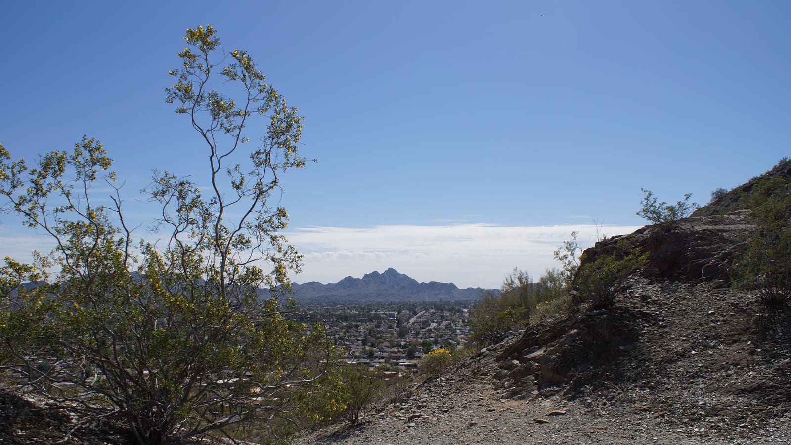 Piestewa Peak in the Phoenix Mountain Preserve, seen from Shadow Mountain
