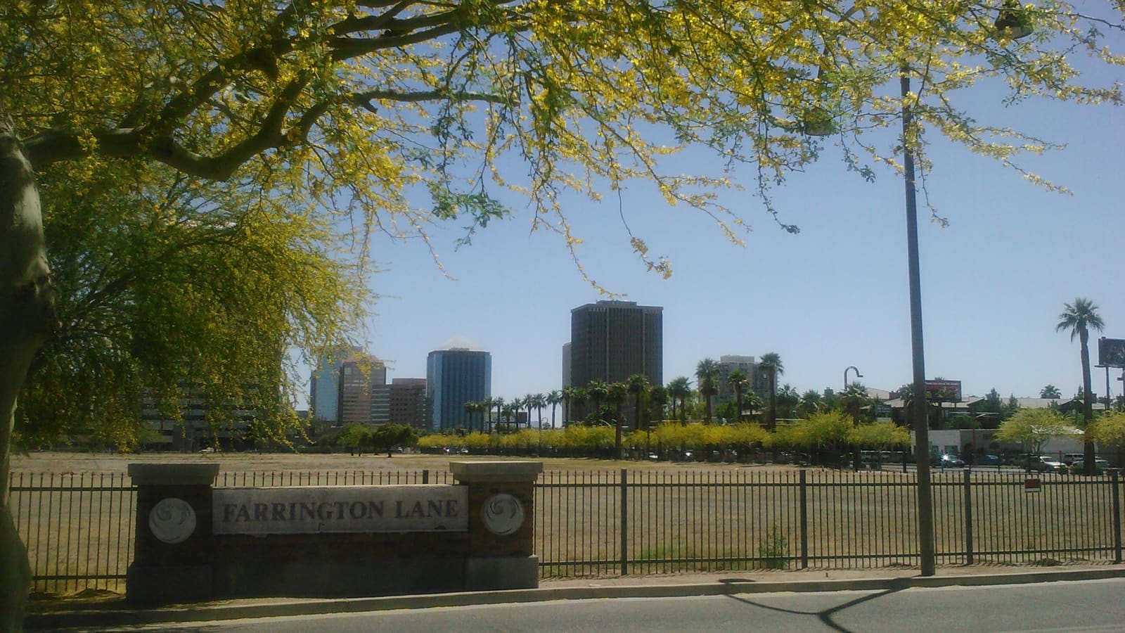 Steele Indian School Park in central Phoenix, Arizona, home to the city's dedicated off-leash dog park.