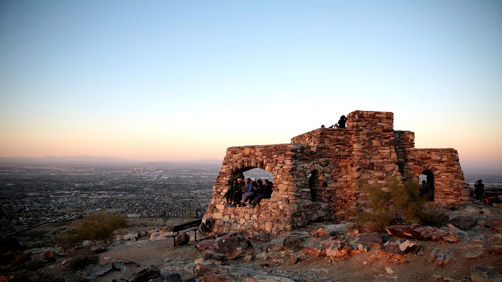 The view from Dobbins Lookout at South Mountain Park in Phoenix, Arizona