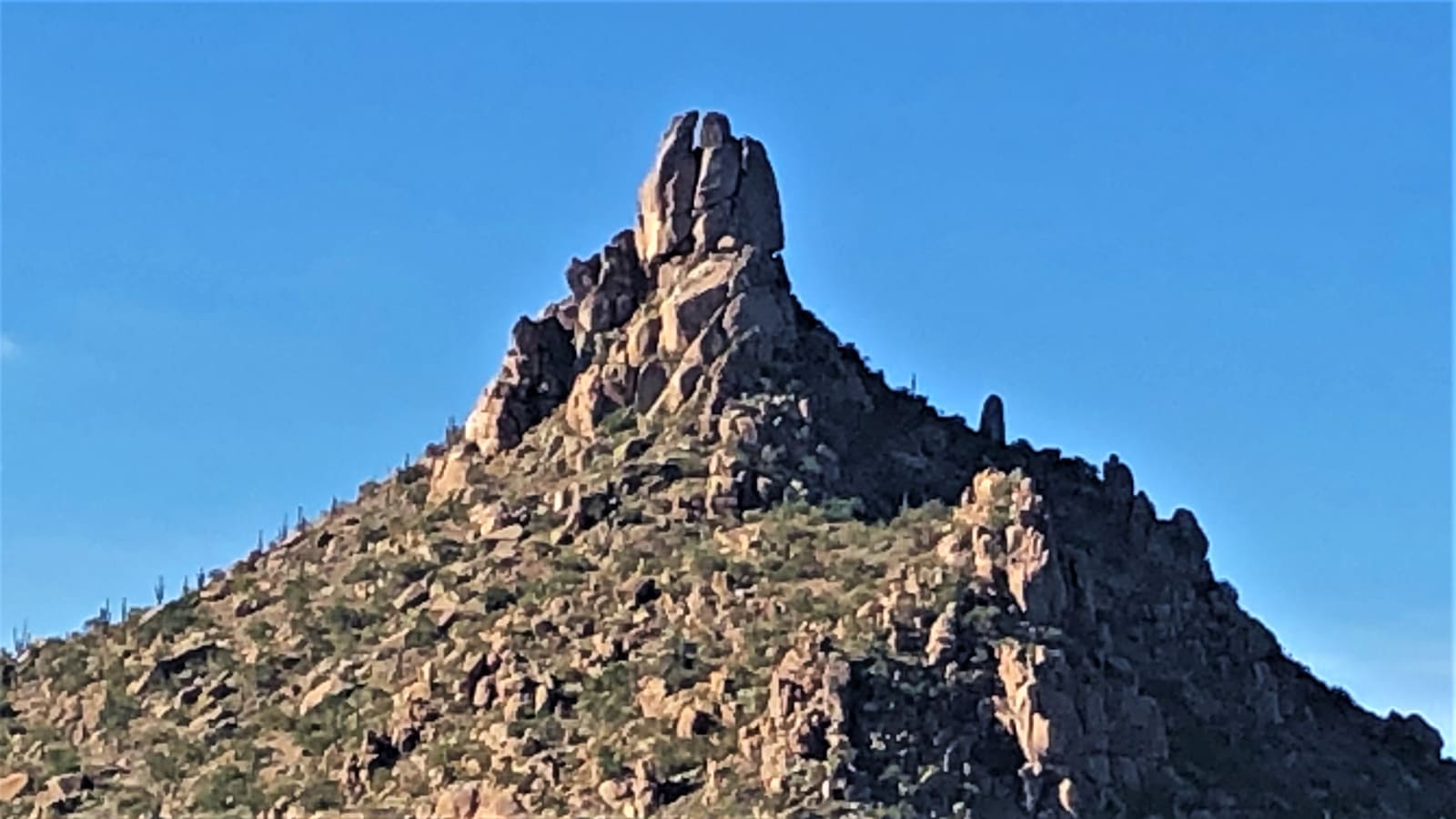 Pinnacle Peak rising above north Scottsdale, Arizona