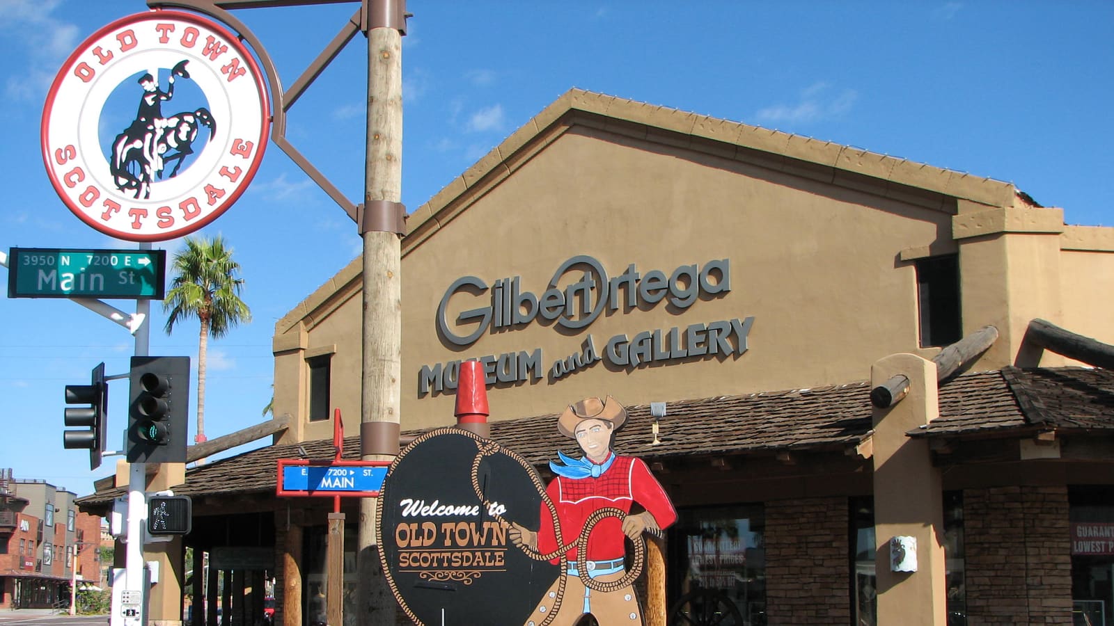 Old Town Scottsdale, Arizona, home to the district's art galleries