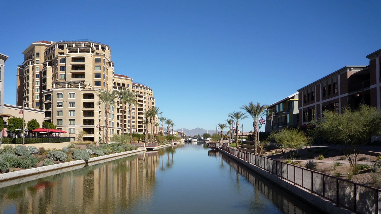 The Scottsdale Waterfront district in Scottsdale, Arizona