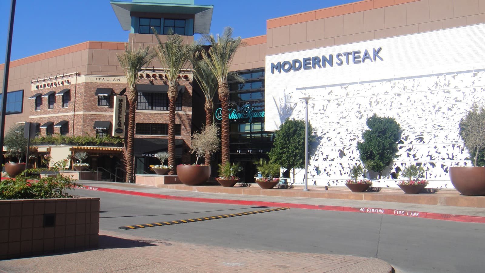 An entrance to Scottsdale Fashion Square in Scottsdale, Arizona