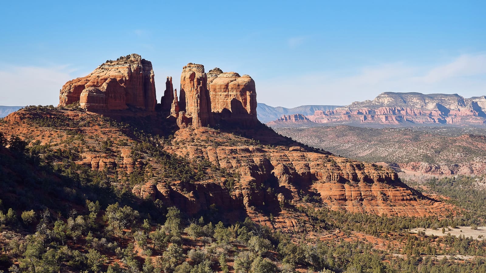 Cathedral Rock as seen from the Cathedral Rock Loop Trail in Sedona, Arizona