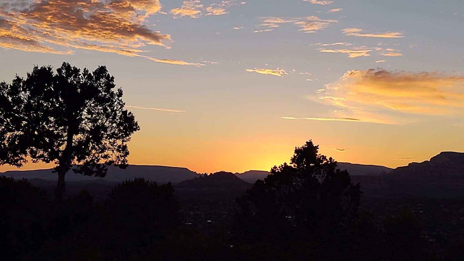 Sunset over Airport Mesa, a scenic overlook in Sedona, Arizona