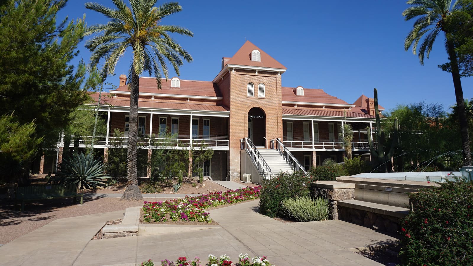 Old Main, the oldest building on the University of Arizona campus in Tucson