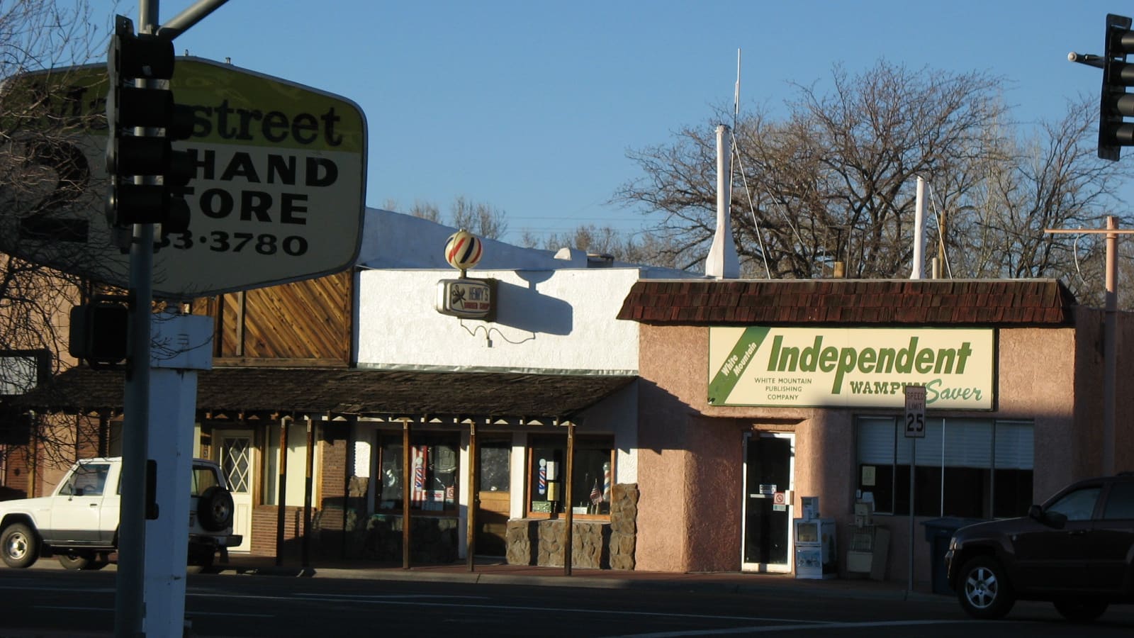Main Street in downtown Springerville, one of the White Mountains' Round Valley towns