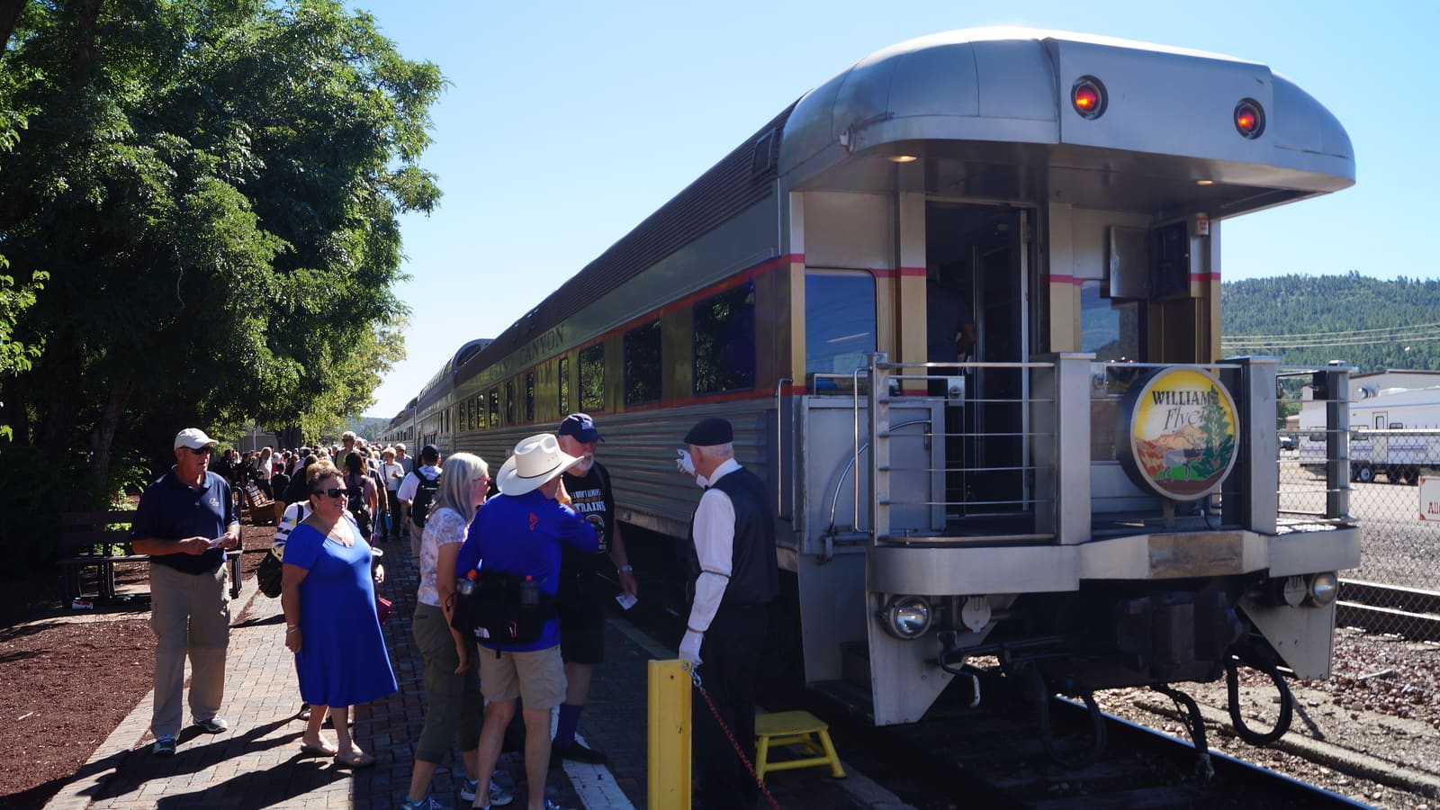 A Grand Canyon Railway train at Williams, Arizona
