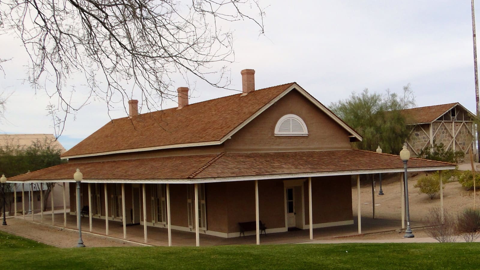 The historic Quartermaster Depot office building at Yuma Crossing, Arizona