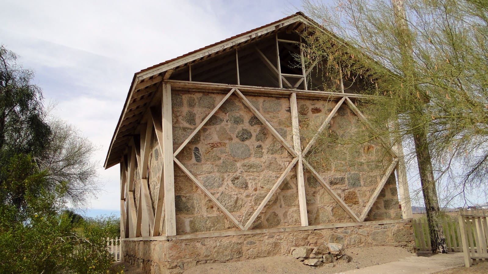 The stone water reservoir at Yuma Quartermaster Depot State Historic Park